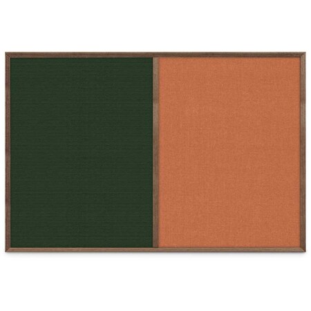 United Visual Products Slim Style Indoor Enclosed Corkboard, 24 UV502SCH-SATIN-CLOUD